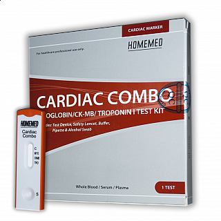 HOMEMED Cardiac Combo (Myoglobin/CK-MB/Troponin I) Test kit